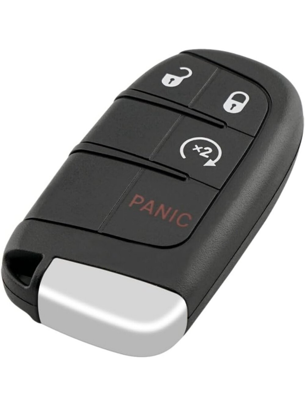 4-Button Key Fob Cover Shell Case Replacement for Jeep & Fiat - Durable